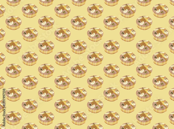 Obraz Cupcake Vintage Pattern Design Vector Textile