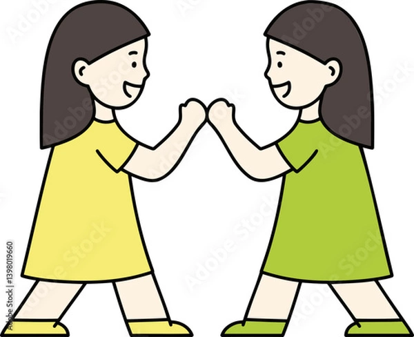 Fototapeta 여자 쌍둥이