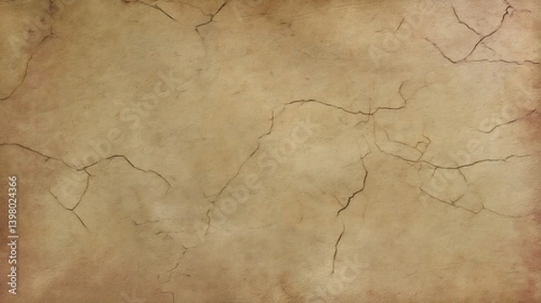 Obraz Aged parchment texture with weathered cracks creates an old-world backdrop for vintage designs and historical document imagery.