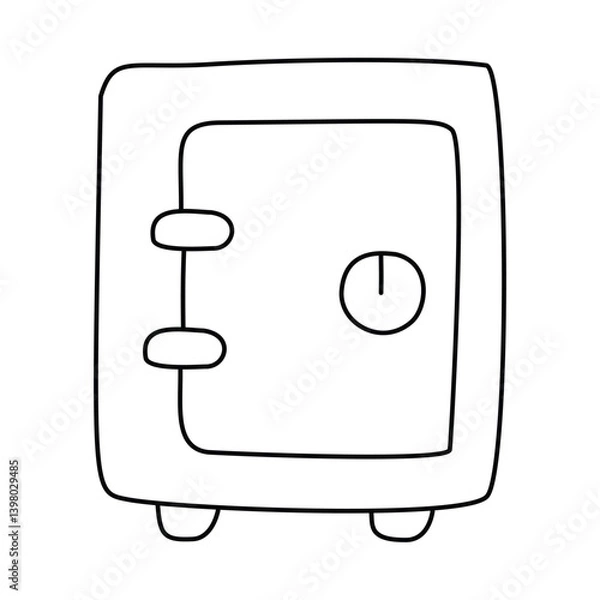 Obraz Safe doodle.Isolated on white background