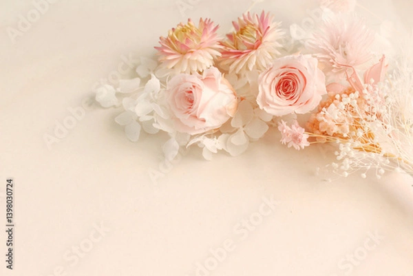 Obraz ロマンチックなバラとパール