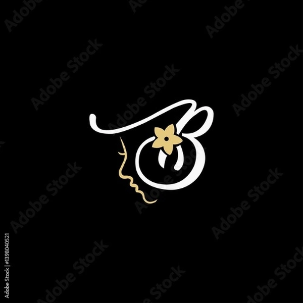 Obraz Beauty  B vector logo template design