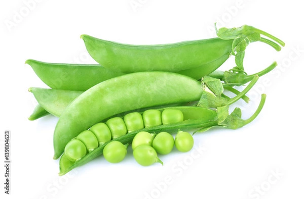 Obraz snap peas isolated on white