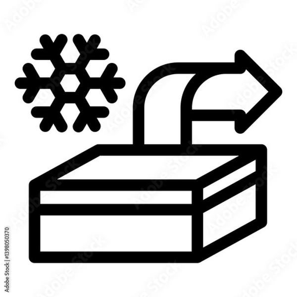 Obraz icon of frozen food export symbolizing cold chain logistics and international seafood distribution.