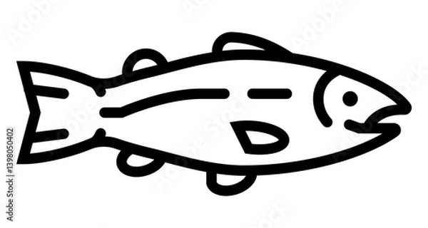 Obraz icon of a salmon fish seafood themed cooking visuals.