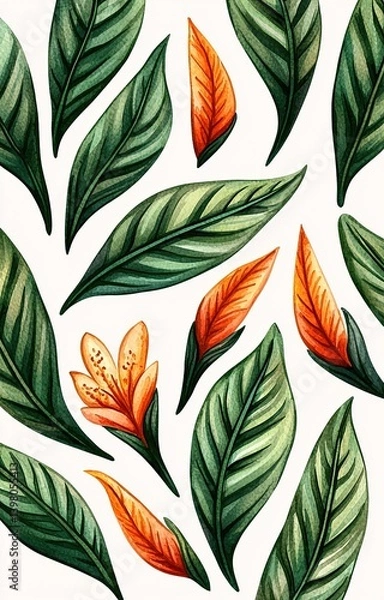 Obraz seamless pattern with leaves