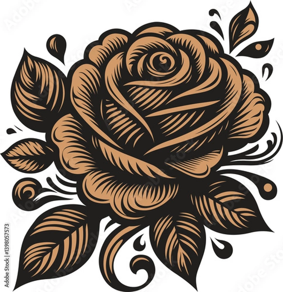 Obraz Rose stylized vector