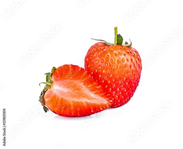 Obraz starwberries on white background
