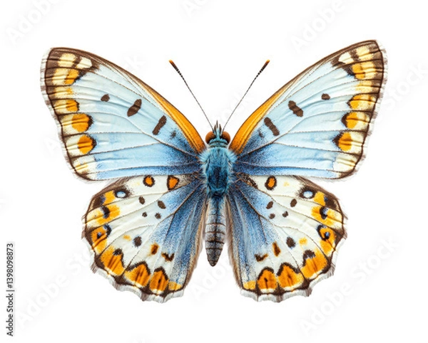 Fototapeta Butterfly observation nature colorful environment isolated on transparent background png