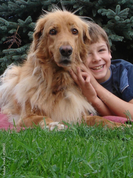 Obraz hund und kind 2