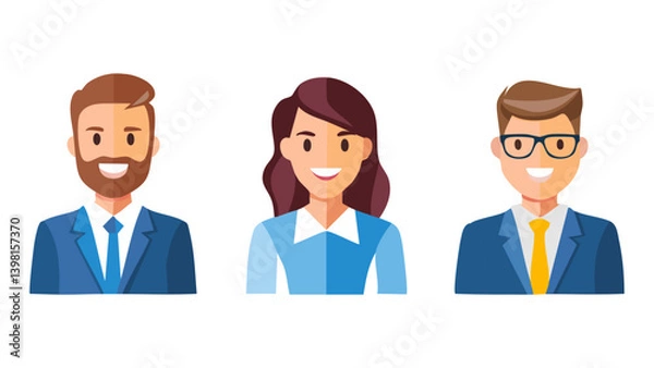 Fototapeta People icon set in trendy flat style. Persons symbol infographics website design, logo, app, UI isolated – for stock 