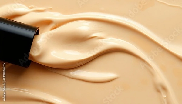 Fototapeta liquid foundation makeup cream texture background