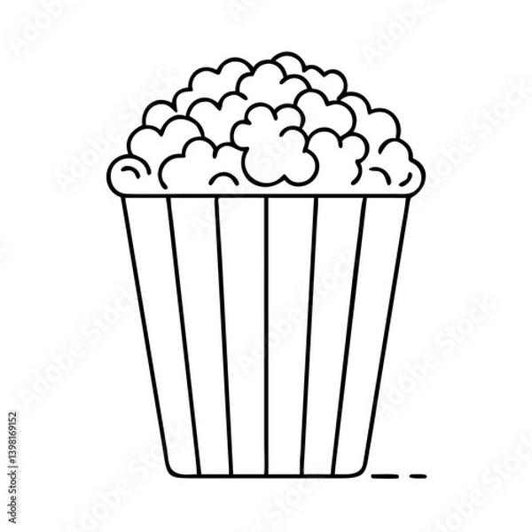 Obraz popcorn bucket icon, popcorn bucket vector illustration-simple illustration of popcorn bucket, perfect for popcorn bucket logos and icons