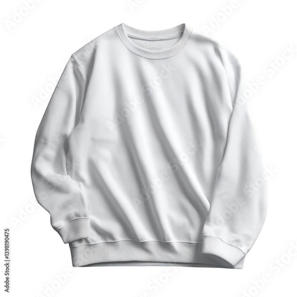 Fototapeta Flat lay of oversized sweatshirt on fashion display studio environment minimalist viewpoint