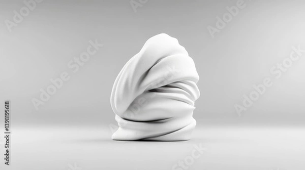 Fototapeta Abstract white draped form