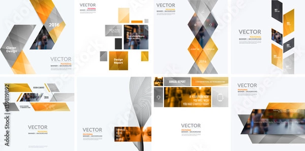 Fototapeta Business vector design elements for graphic layout. Modern abstr