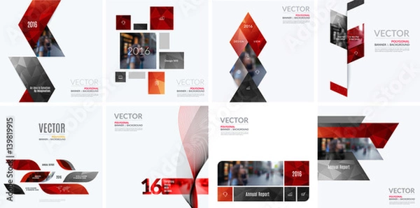 Fototapeta Business vector design elements for graphic layout. Modern abstr
