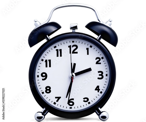 Fototapeta Adorable Alarm Clock Illustration, A Whimsical Depiction of Time with a Cute and Playful Winking Expression, Perfect for Children's Room Decor or Educational Materials