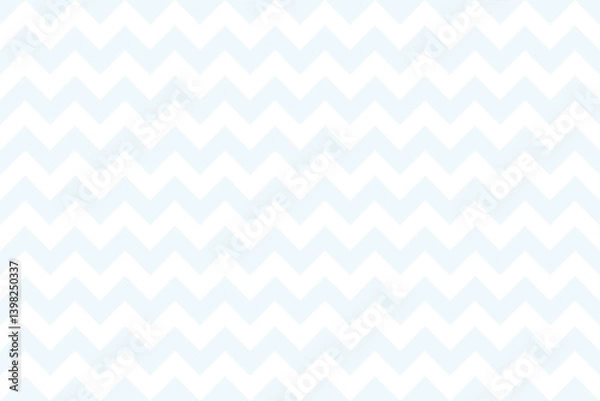Fototapeta Azure and white color Zig zag seamless pattern.