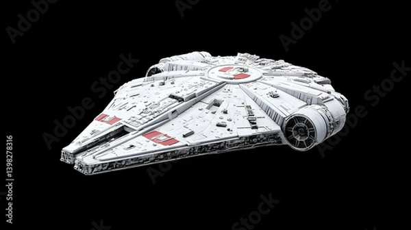 Fototapeta Pixel Art Millennium Falcon Spaceship