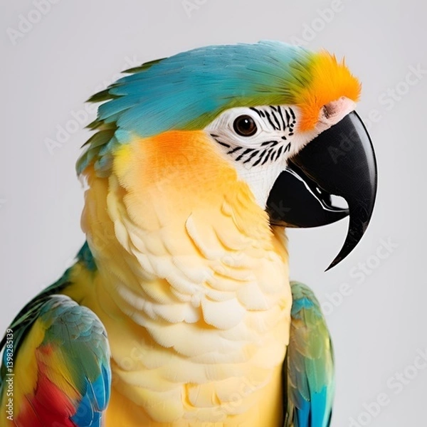 Obraz parrot  white background