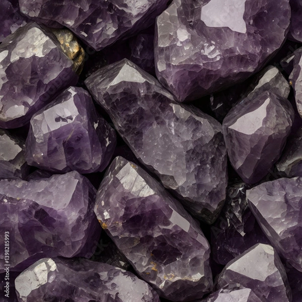 Fototapeta たくさんのアメジスト原石