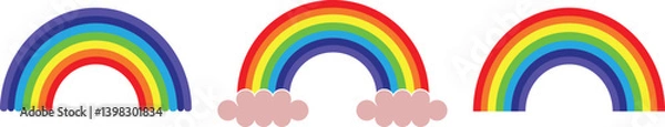 Fototapeta A set of seven colors rainbow vector illustration graphics design.