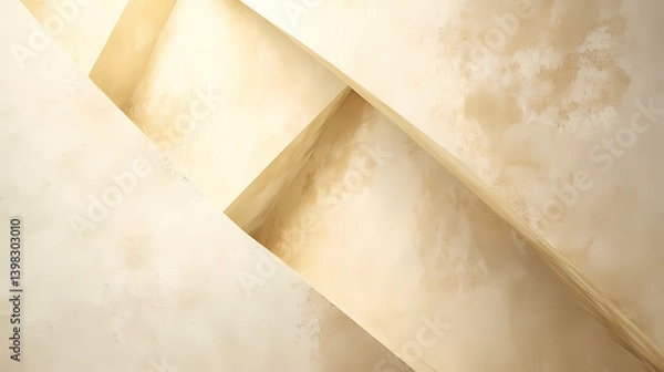 Fototapeta Premium Beige Background with Elegant Shadow Layers