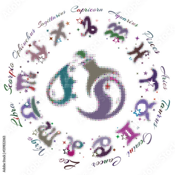 Obraz zodiac sign Aquarius 13 characters