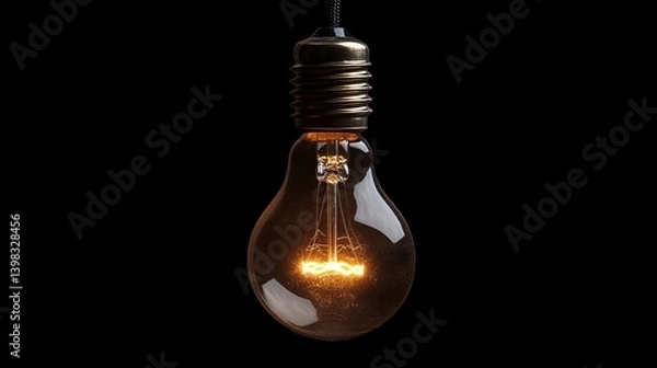 Fototapeta Vintage Light Bulb: A Timeless Symbol of Illumination and Innovation