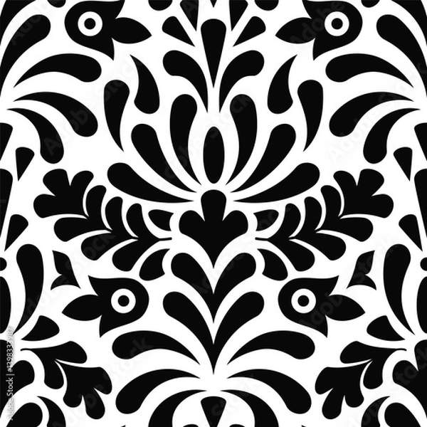 Obraz Vector Seamless Floral Square Composition.