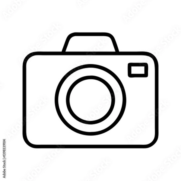 Fototapeta Camera icon vector illustration for photography and image capture concept and design element