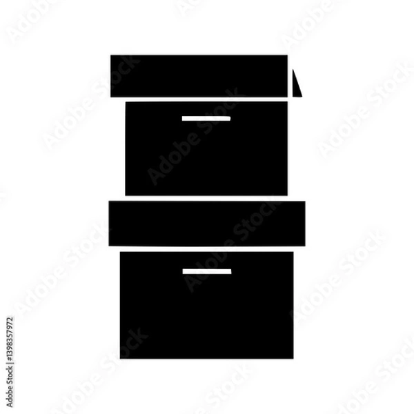 Obraz Stack of Documents - Minimalist Icon