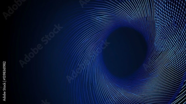 Fototapeta Blue Abstract Vortex Background.