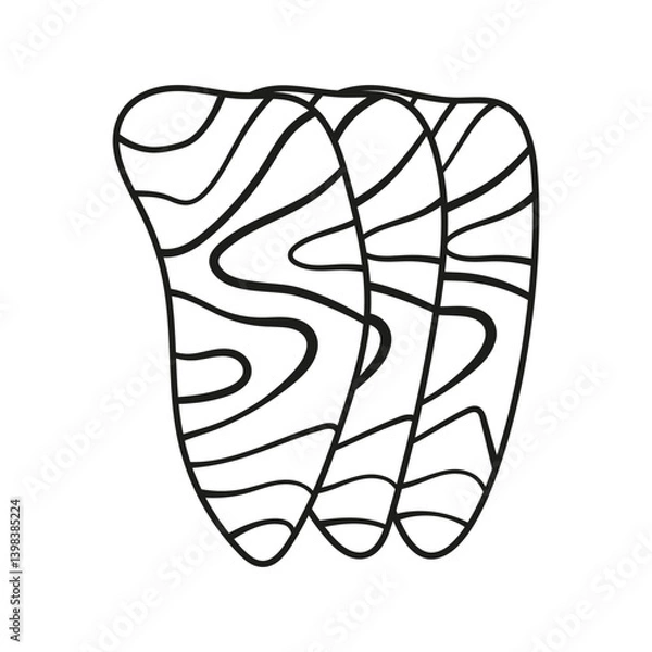 Obraz pieces of salmon icon