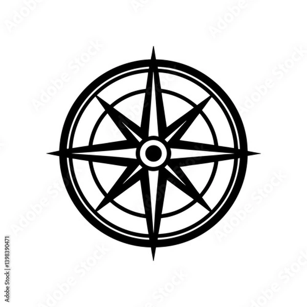 Obraz Travel Compass Icon Direction Map Vector