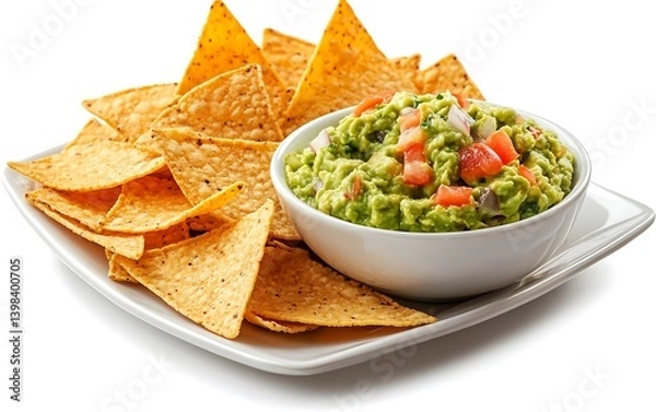 Obraz nachos and guacamole
