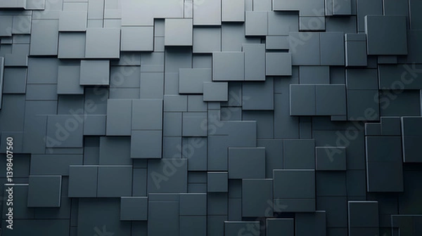 Fototapeta Abstract Geometric Gray Blocks Background
