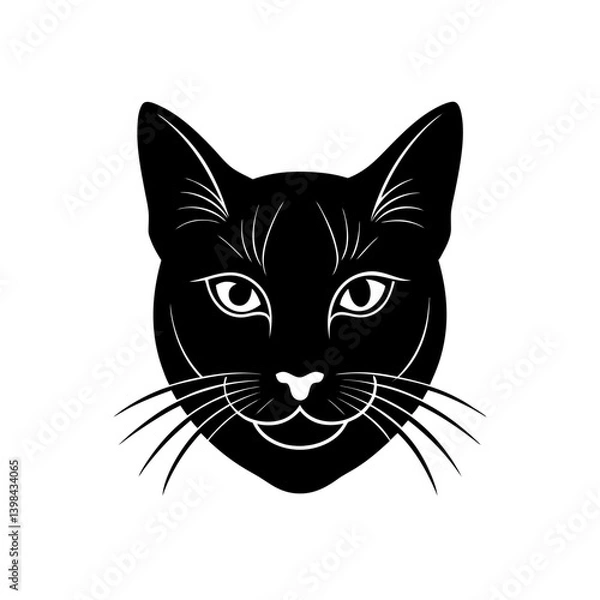 Fototapeta black and white cat