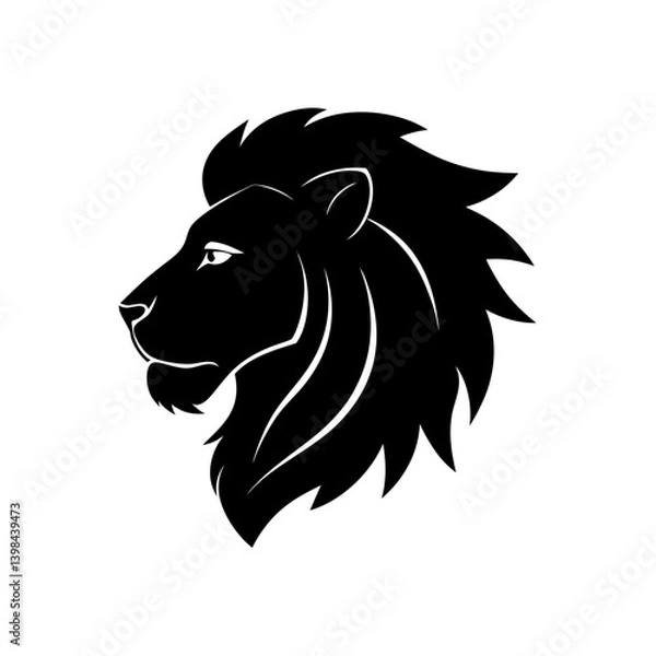 Obraz lion head silhouette