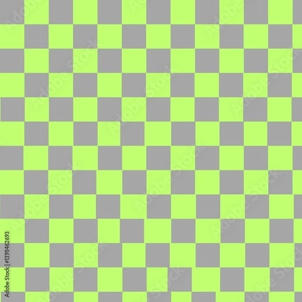 Obraz green checkered pattern, green and gray seamleass pattern 