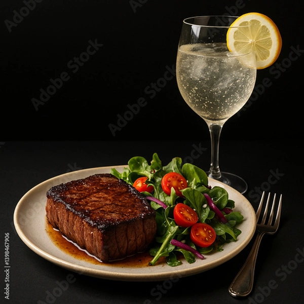 Obraz beef steak with vegetables