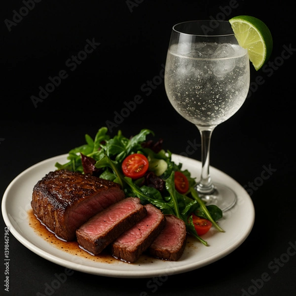 Obraz beef steak with vegetables