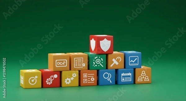 Fototapeta Rising Knowledge: Building Blocks of Growth and Safety
