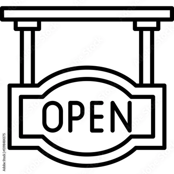 Fototapeta Open Icon Vector Element