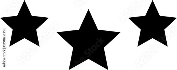 Fototapeta stars icon set, twinkle shining star shape symbols, icons, elements. Modern geometric sparkle black silhouettes sign