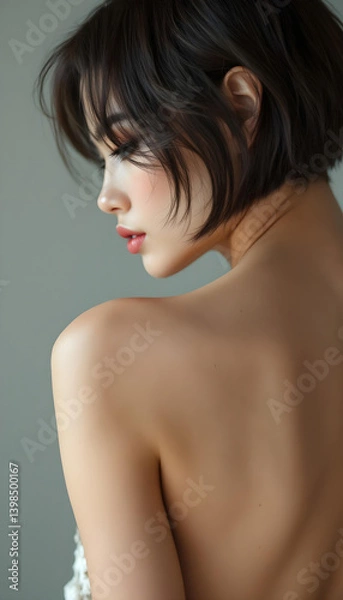 Fototapeta ファンタジーストーリー（美しい記憶を背中に宿す女性）