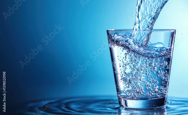 Obraz glass of water with copy space