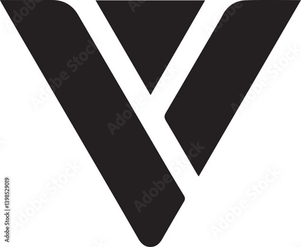 Obraz V letter logo design
