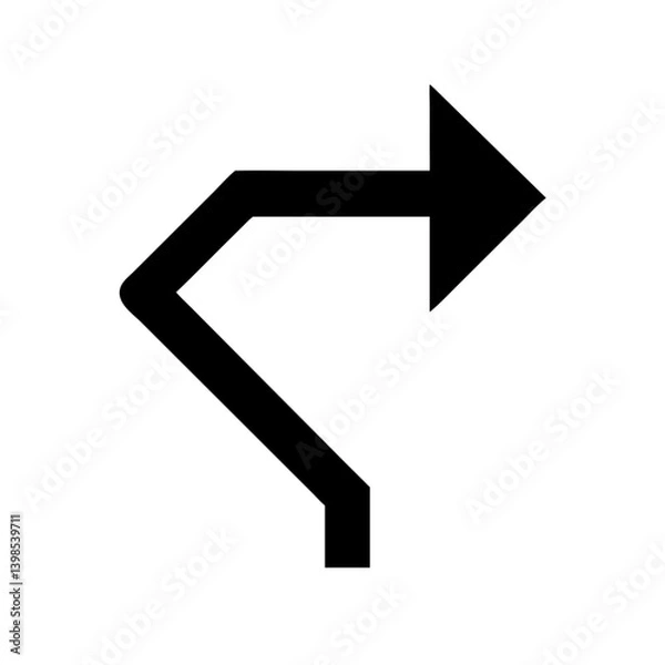 Fototapeta angle small right  vector flat icon